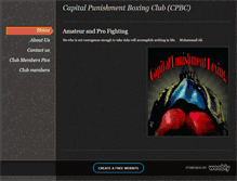 Tablet Screenshot of capitalpunishmentboxingclub.com